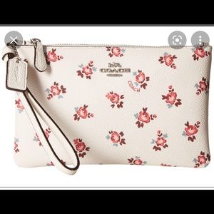 COACH Small Wristlet with Floral Bloom
